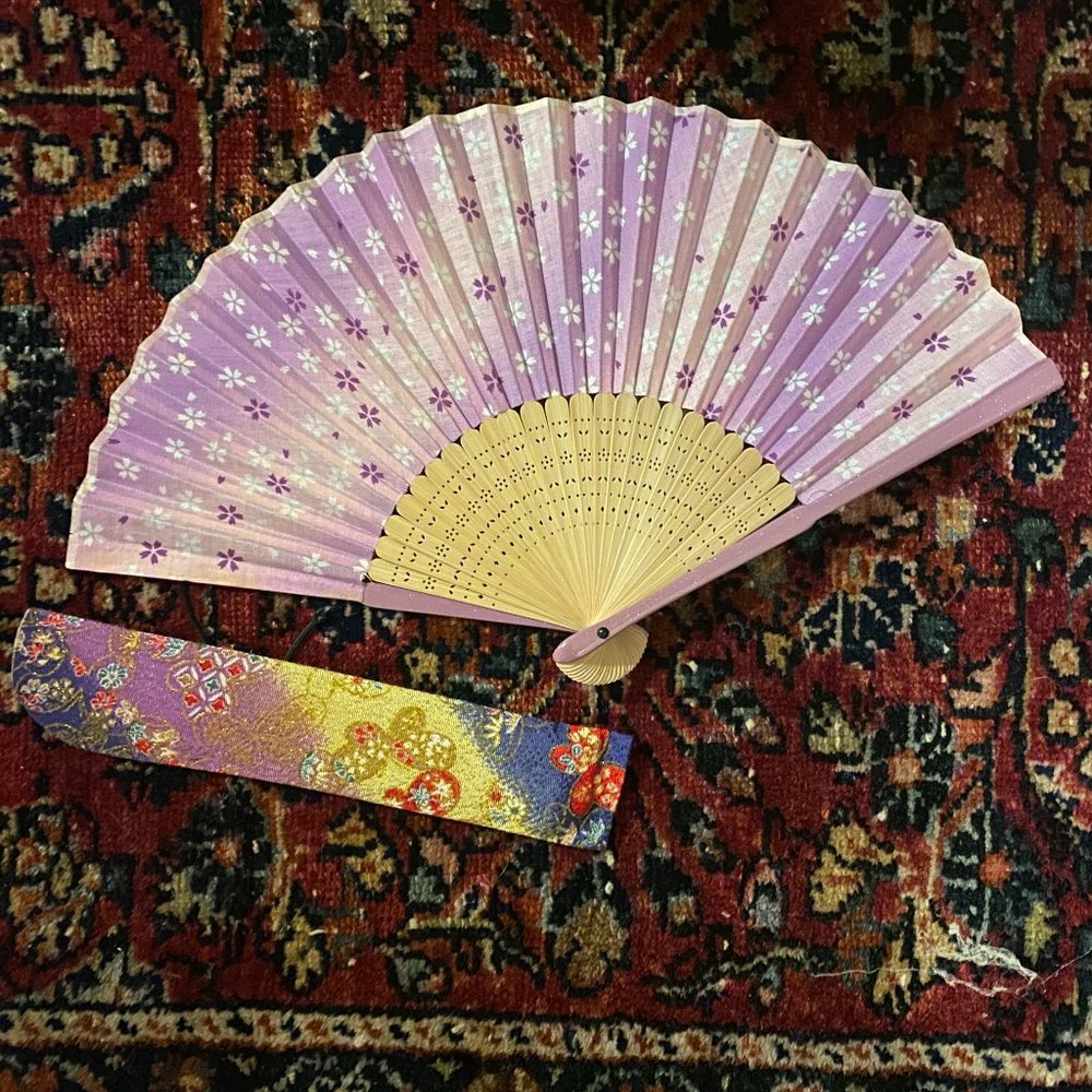 Wood & Cloth Hand Fan